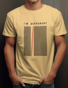 Classic Beige with I’M Different Print