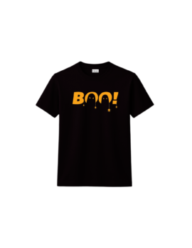 Flex Black T-shirt with Boo Print