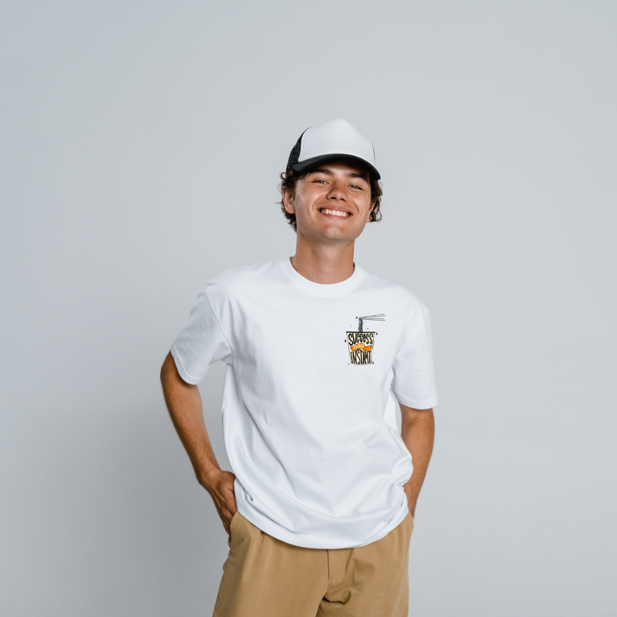 White and Grey Modern T-shirt Mockup Instagram Post (Custom)