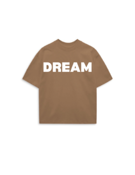 Drop shoulder Coffee with Dream Print