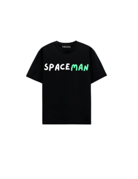 Drop shoulder Black with SpaceMan