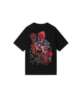 Drop shoulder Black with DeadPool