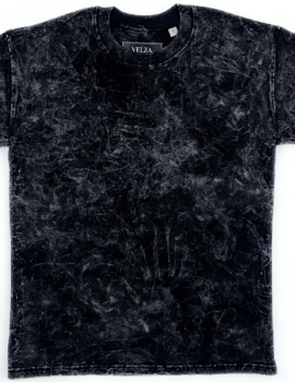 Velza Black Acid Washed Tshirt